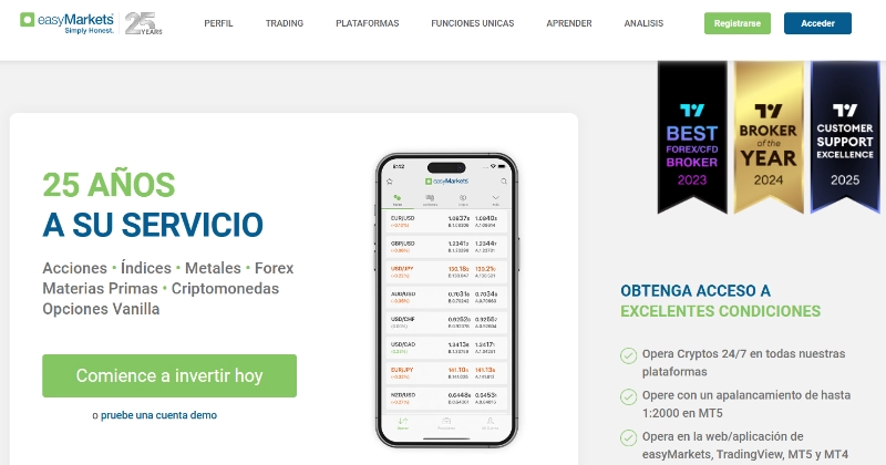 easyMarkets opiniones
