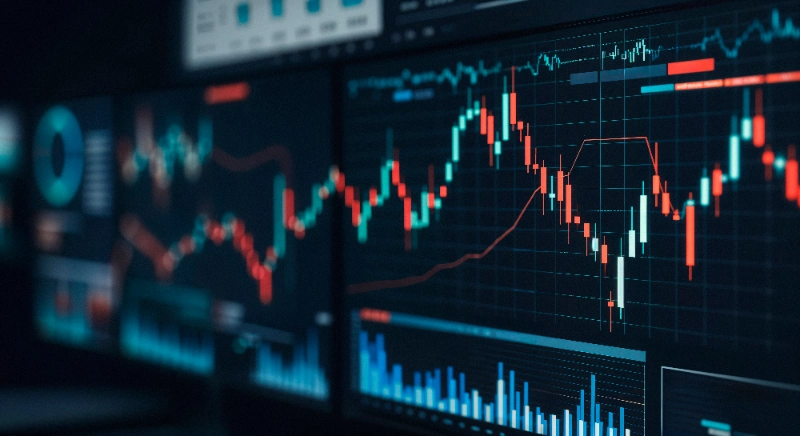 Visualización de datos financieros y gráficos de mercado
