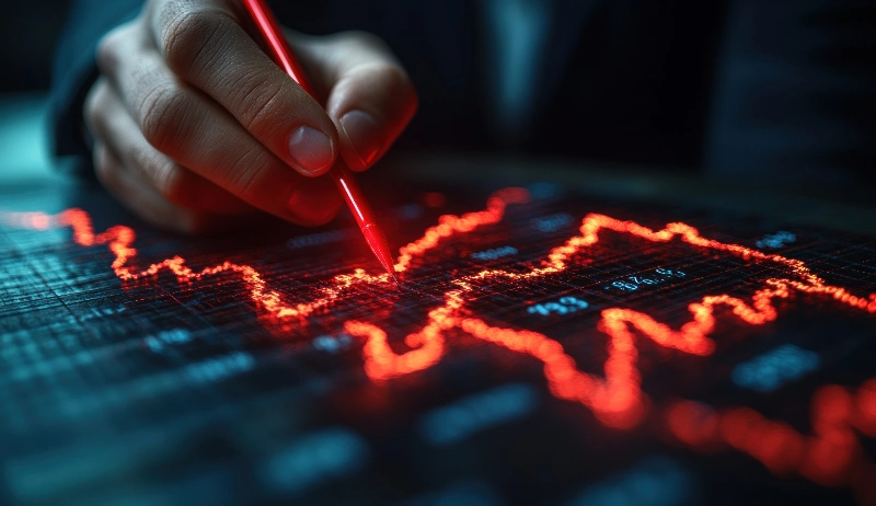 Analista revisando datos financieros en pantalla para identificar una ruptura con expansión de rango
