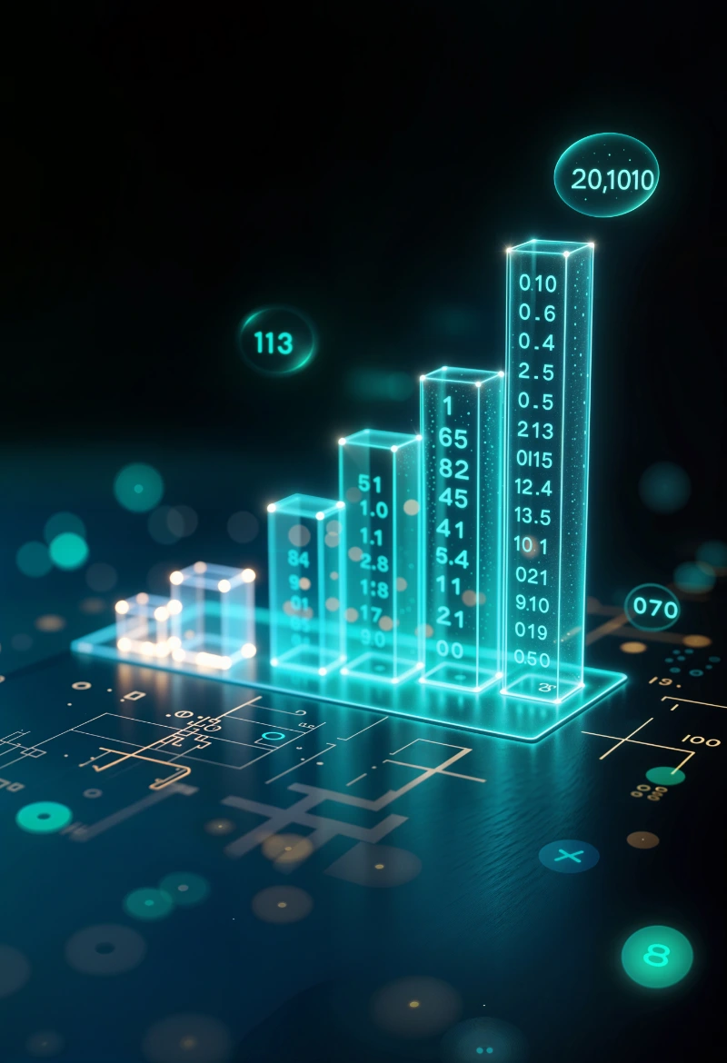 Número mínimo de operaciones Visualización de datos dinámica en 3D, ilustración del número mínimo de operaciones para evaluar una estrategia