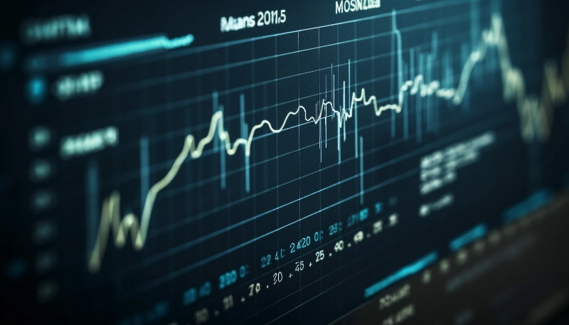 Figuras financieras analizando datos del mercado de valores